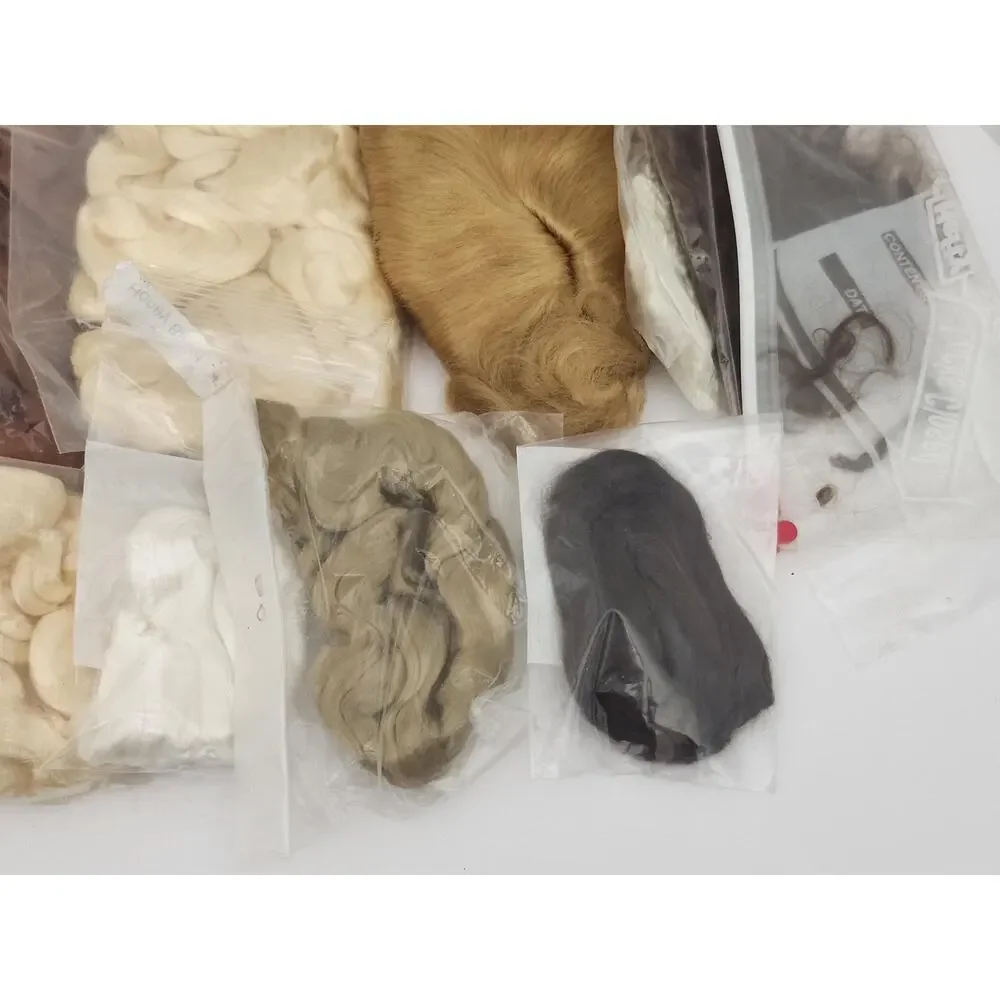 Doll Wig Weft Extensions Mohair Synthetic Hair Craft Supply Lot